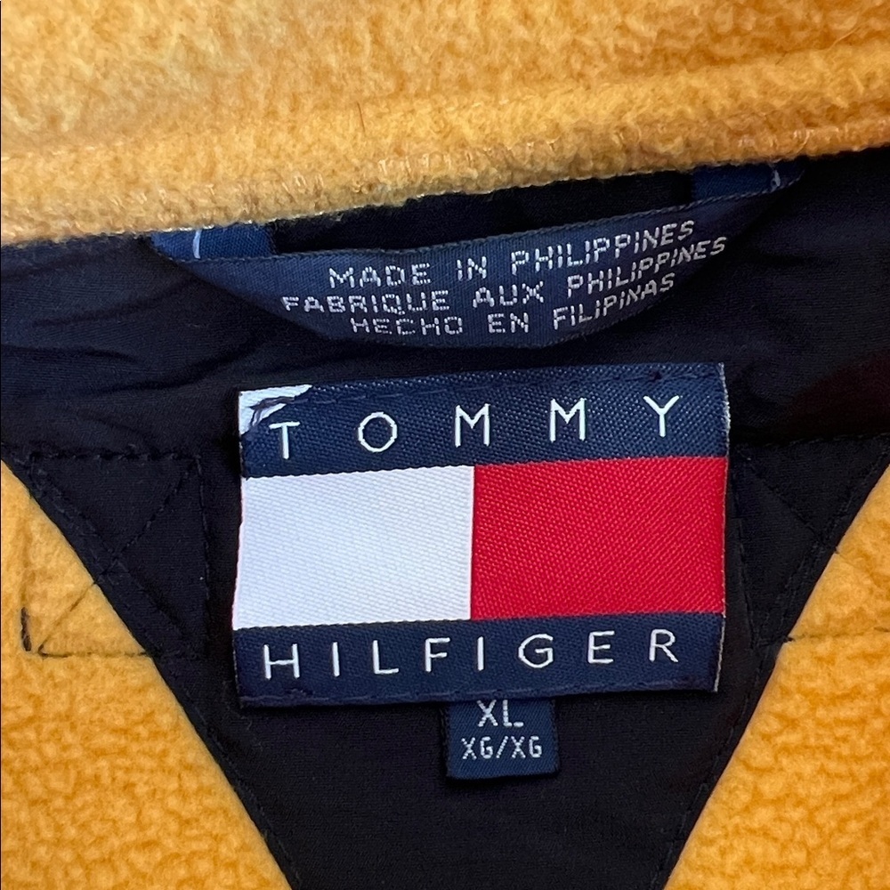 Y2K VTG Tommy Hilfiger Mustard Fleece Vest - Picture 2 of 7
